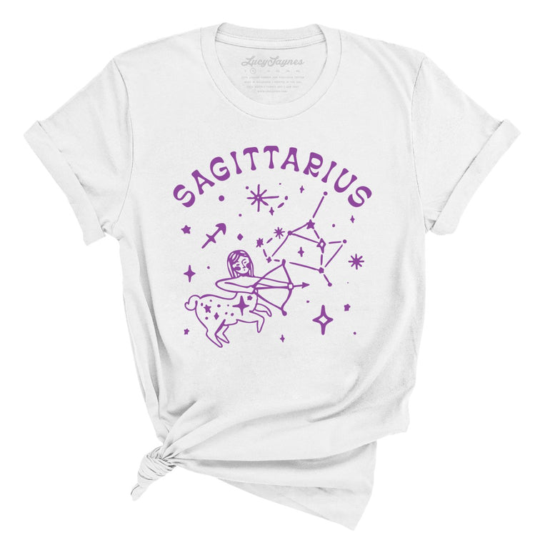 Sagittarius Graphic Tee - White