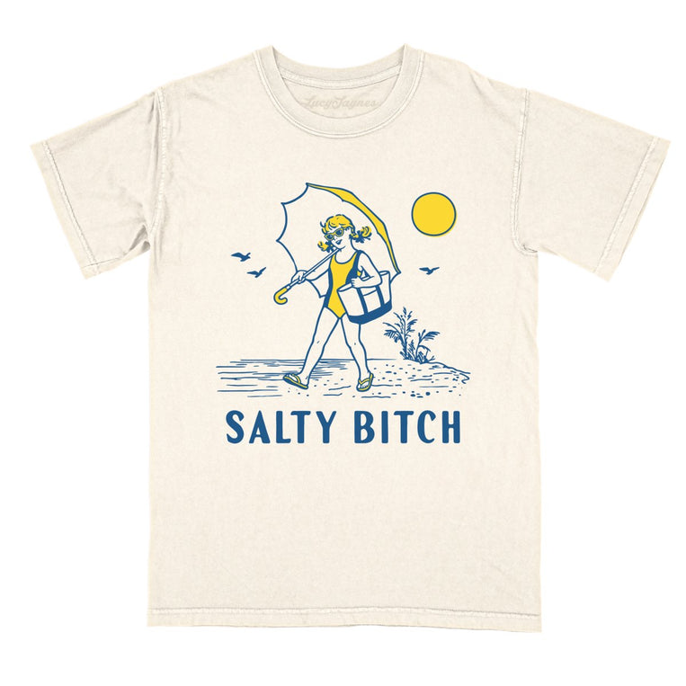 Salty Bitch Comfort Colors Graphic Tee - Ivory