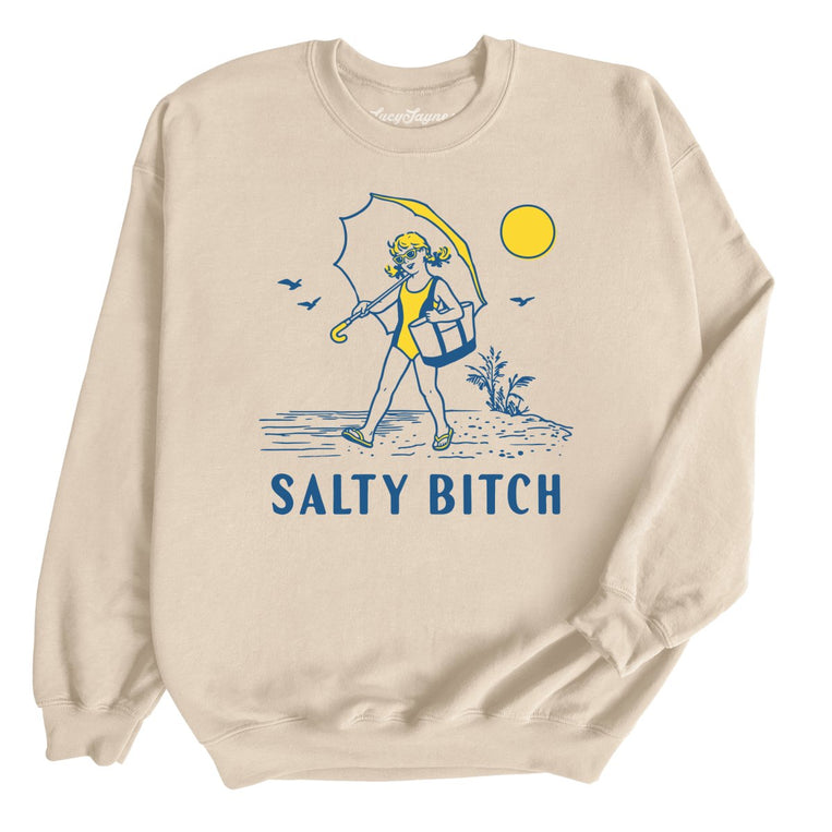 Salty Bitch Graphic Sweatshirt - Sand