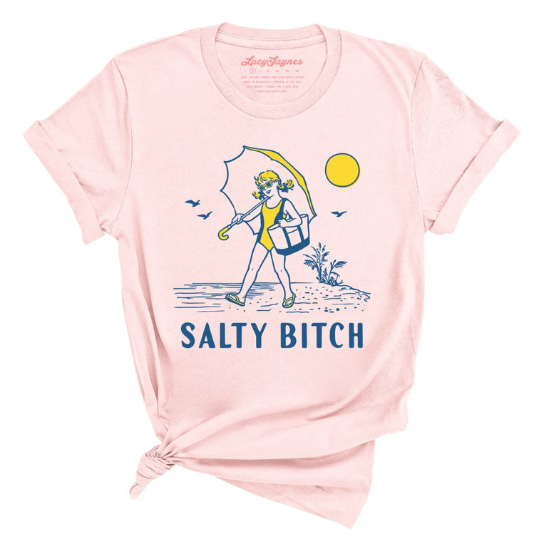 Salty Bitch Graphic Tee - Soft Pink