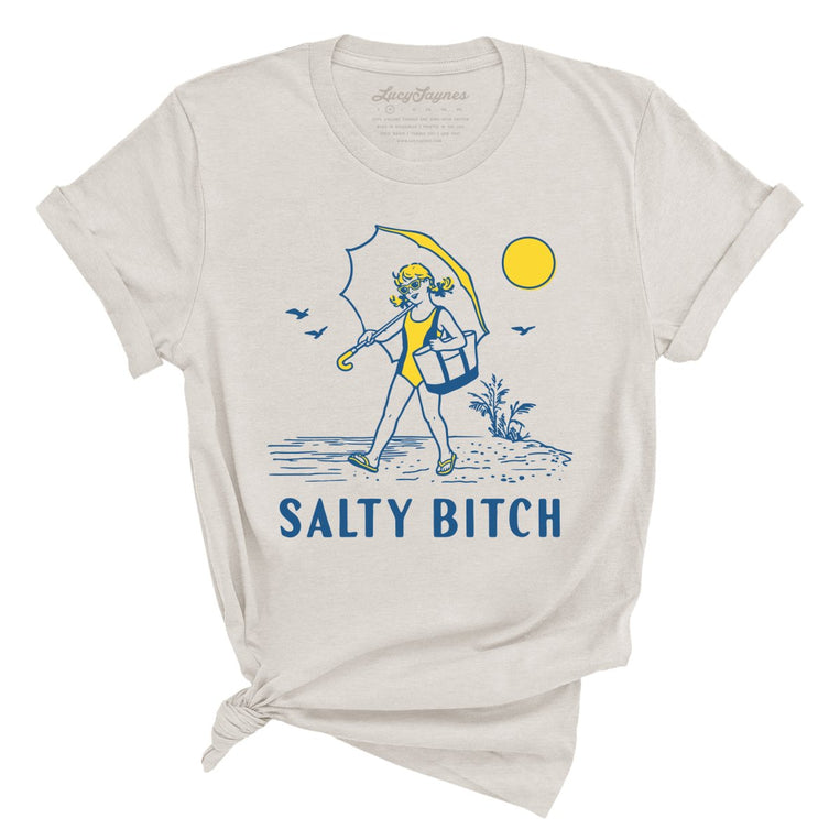 Salty Bitch Graphic Tee - Heather Dust