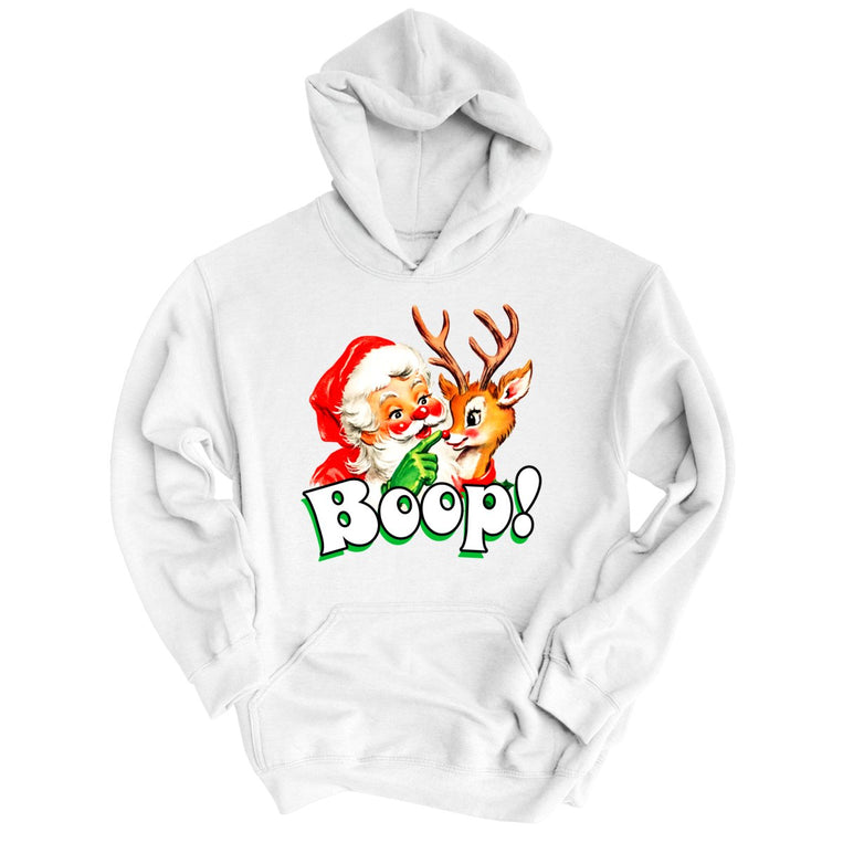 Santa Boop - White - Unisex Hoodie