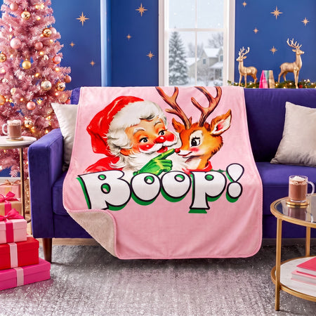 Santa Boop Sherpa Blanket