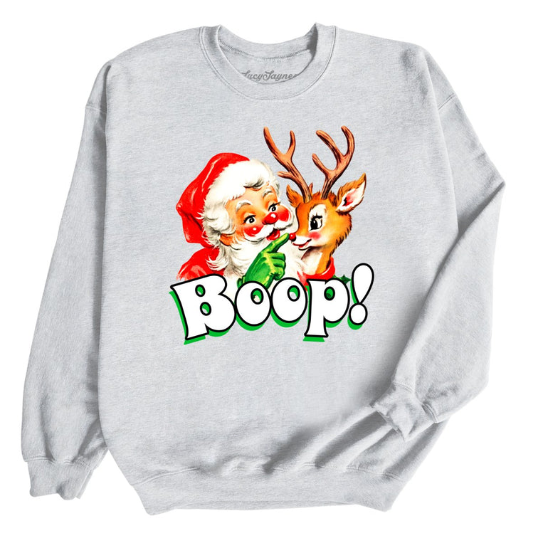 Santa Boop - Ash - Unisex Sweatshirt