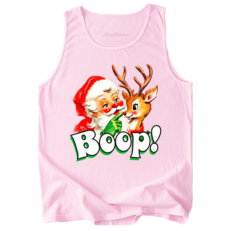 Santa Boop Comfort Colors Graphic Tank Top - Blossom