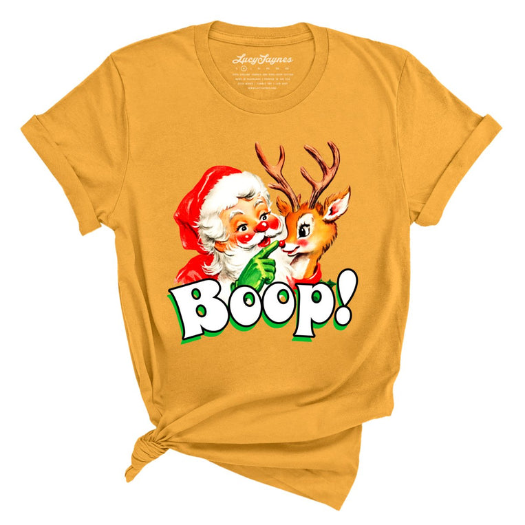 Santa Boop - Mustard - Unisex T-Shirt