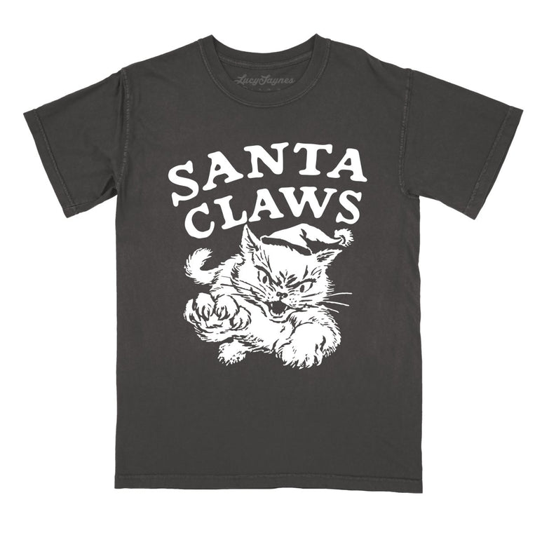 Santa Claws - Pepper - Comfort Colors Tee