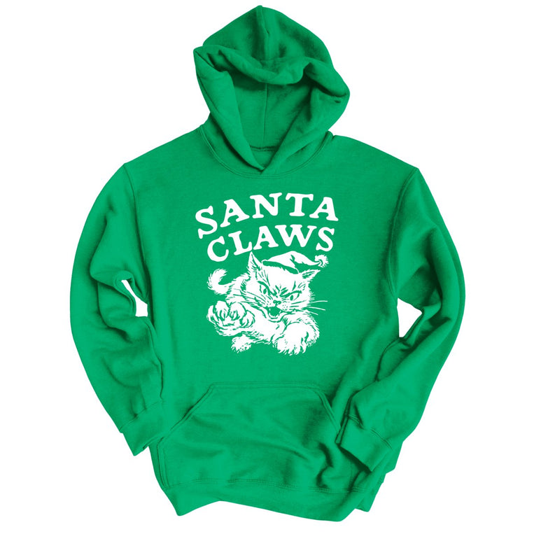 Santa Claws - Irish Green - Unisex Hoodie