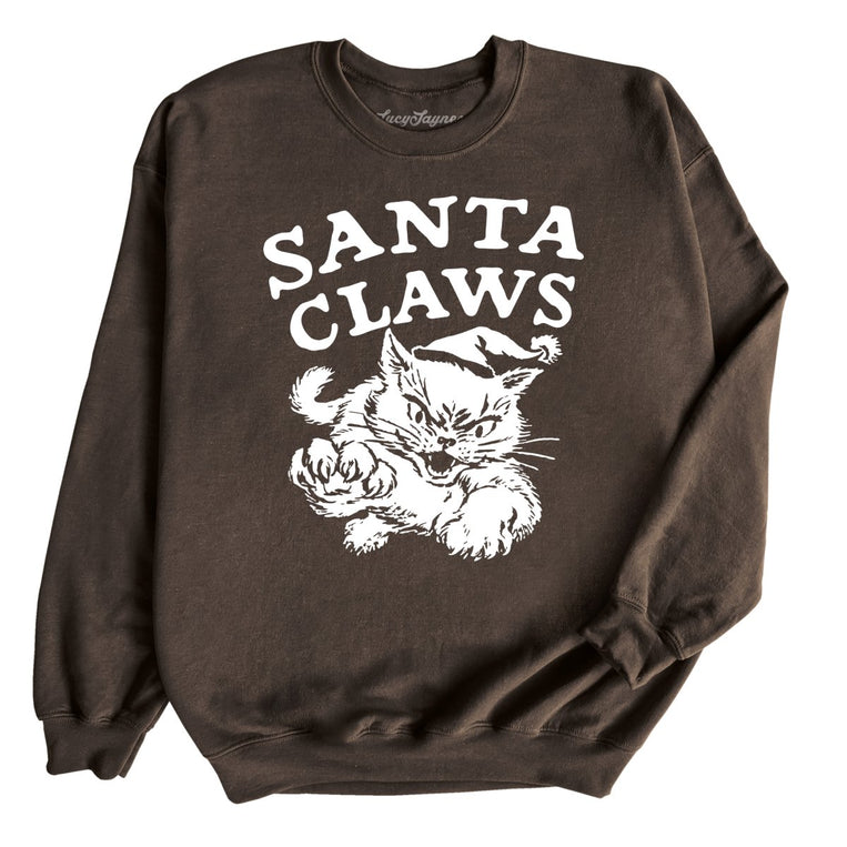 Santa Claws - Dark Chocolate - Unisex Sweatshirt