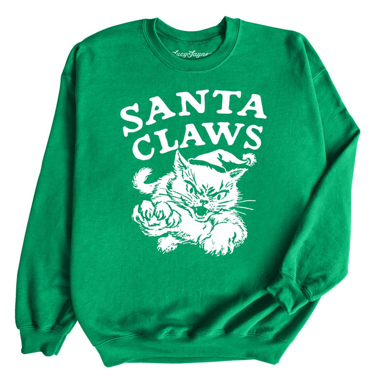 Santa Claws - Irish Green - Unisex Sweatshirt