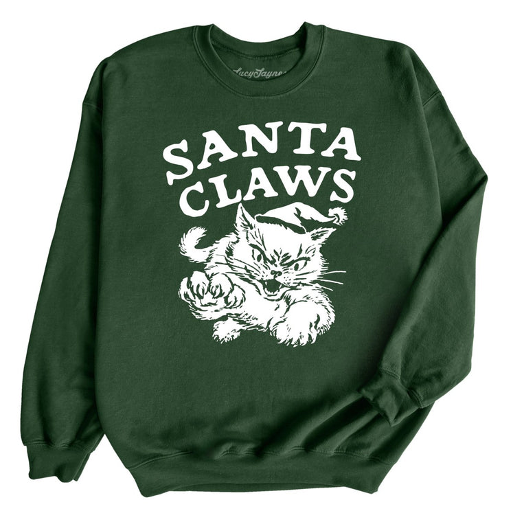 Santa Claws - Forest Green - Unisex Sweatshirt