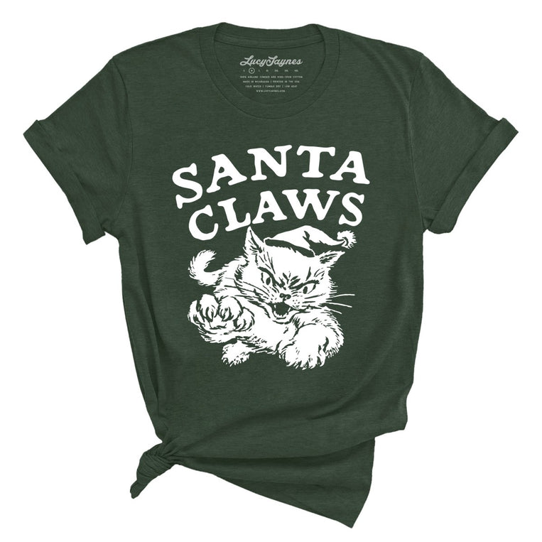 Santa Claws - Heather Forest - Unisex T-Shirt