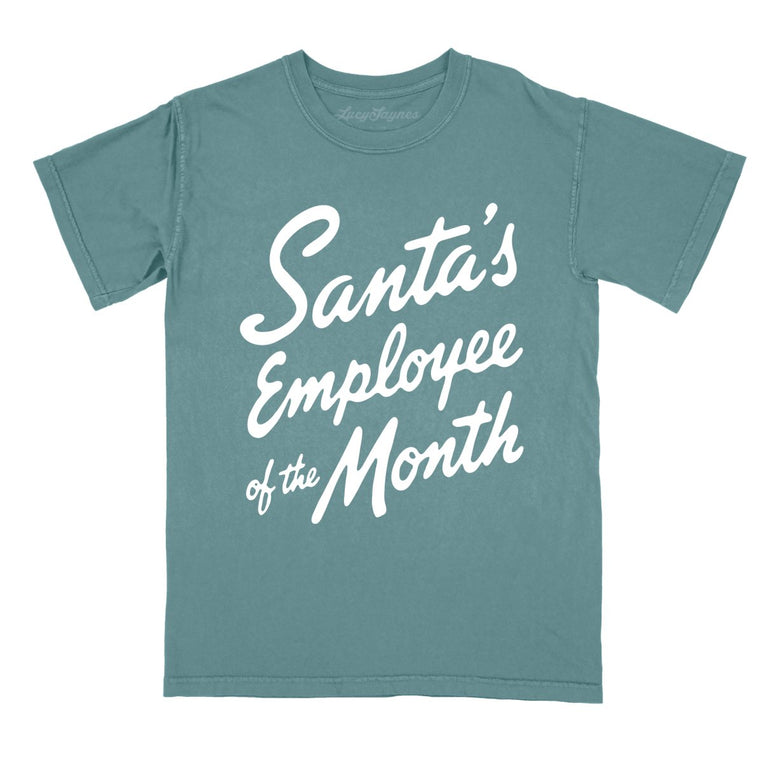 Santa's Employee Of The Month - Blue Spruce - Comfort Colors Tee