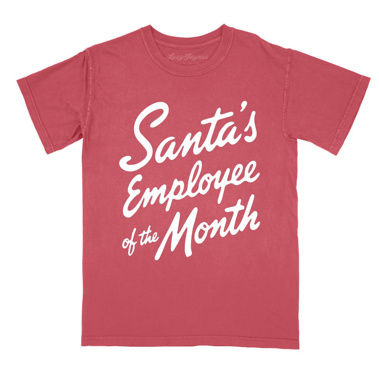 Santa's Employee Of The Month - Crimson - Comfort Colors Tee