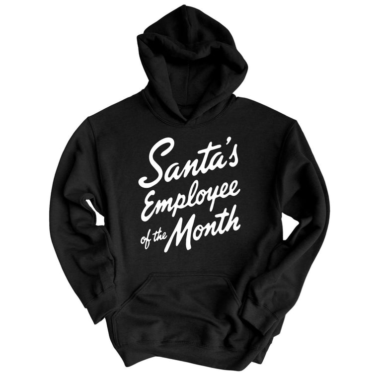 Santa's Employee Of The Month - Black - Unisex Hoodie