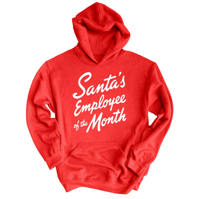 Santa's Employee Of The Month - Red - Unisex Hoodie