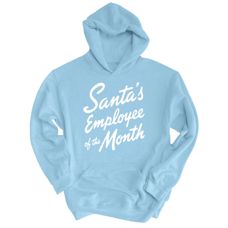 Santa's Employee Of The Month - Light Blue - Unisex Hoodie