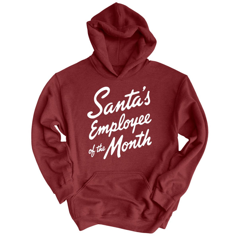 Santa's Employee Of The Month - Maroon - Unisex Hoodie