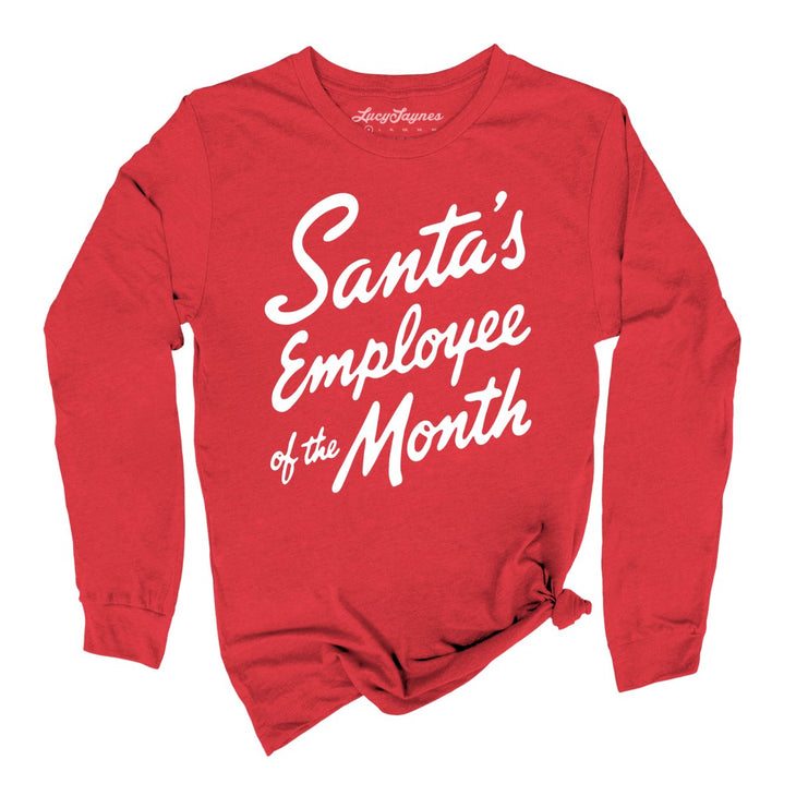 Santa's Employee Of The Month Long Sleeve Tee