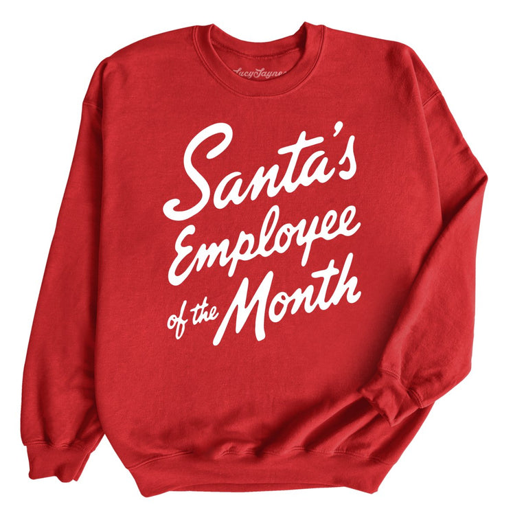 Santa's Employee Of The Month - Red - Unisex Sweatshirt