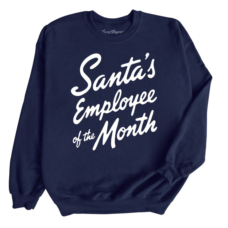 Santa's Employee Of The Month - Navy - Unisex Sweatshirt