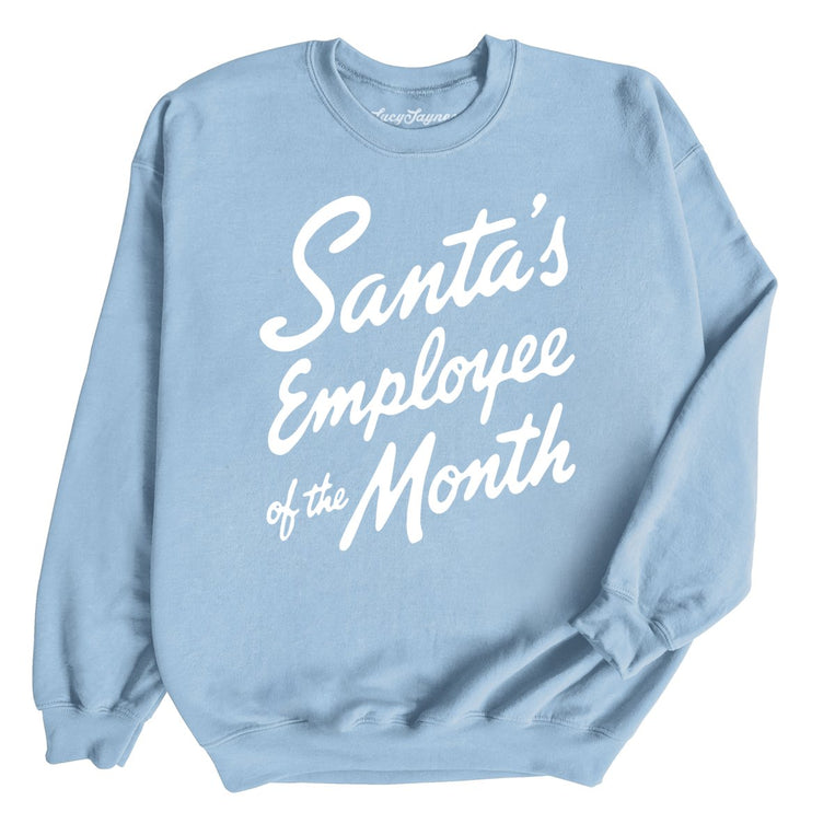 Santa's Employee Of The Month - Light Blue - Unisex Sweatshirt