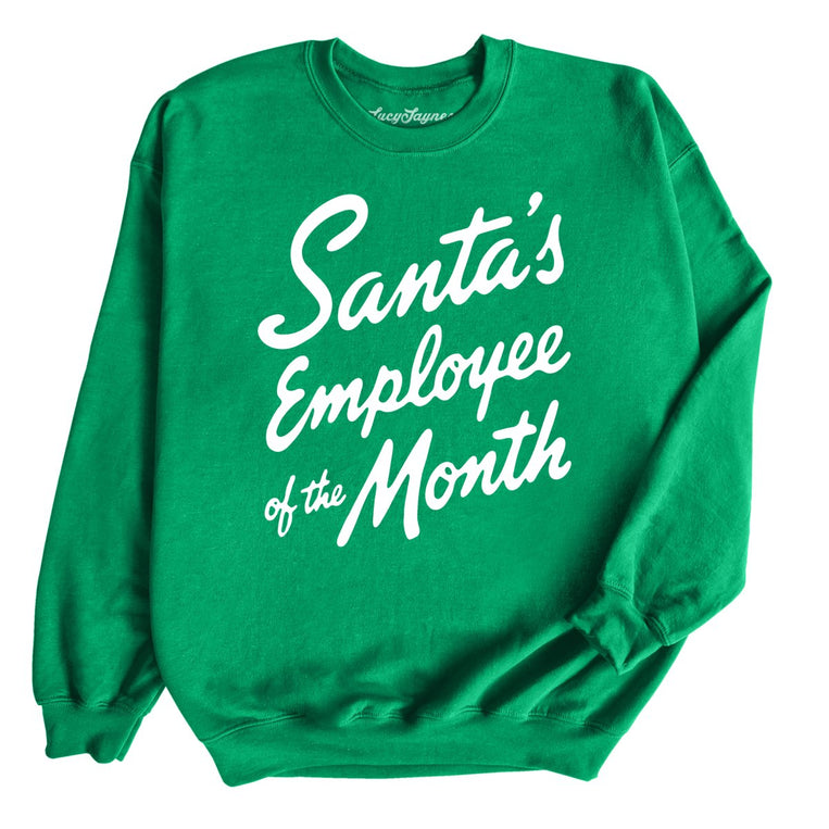 Santa's Employee Of The Month - Irish Green - Unisex Sweatshirt