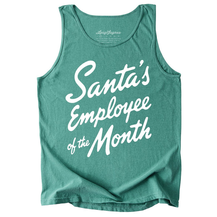 Santa's Employee Of The Month Comfort Colors Tank Top