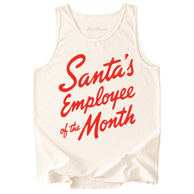 Santa's Employee Of The Month Tank Top - Ivory - Tank Top