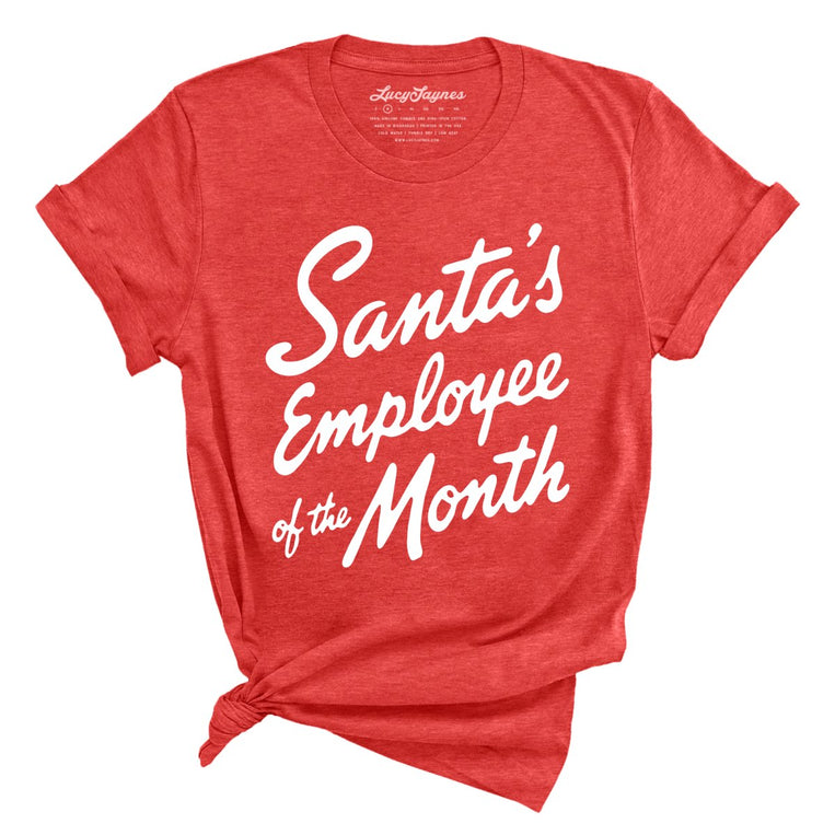 Santa's Employee Of The Month - Heather Red - Unisex T-Shirt