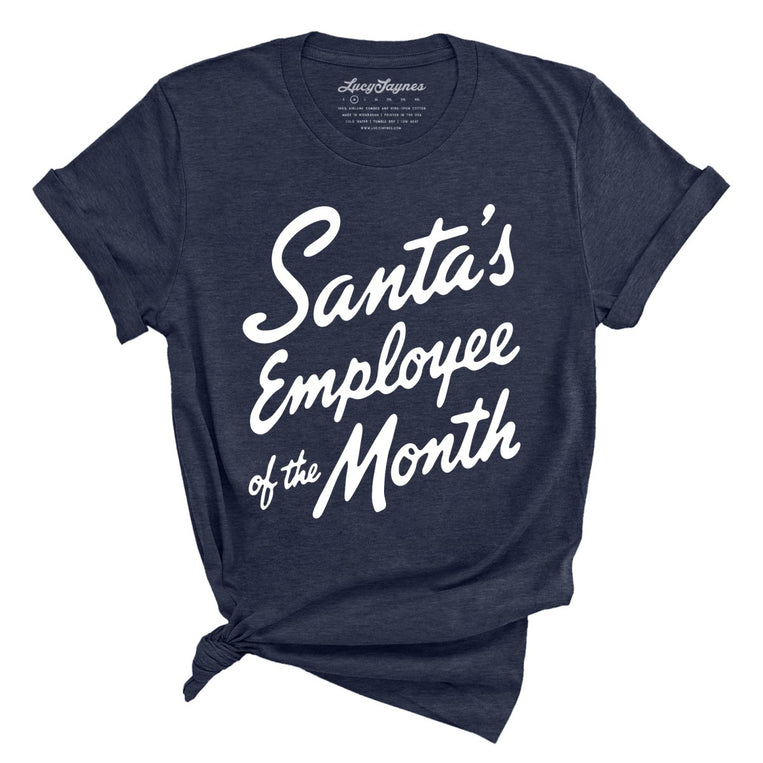 Santa's Employee Of The Month - Heather Midnight Navy - Unisex T-Shirt