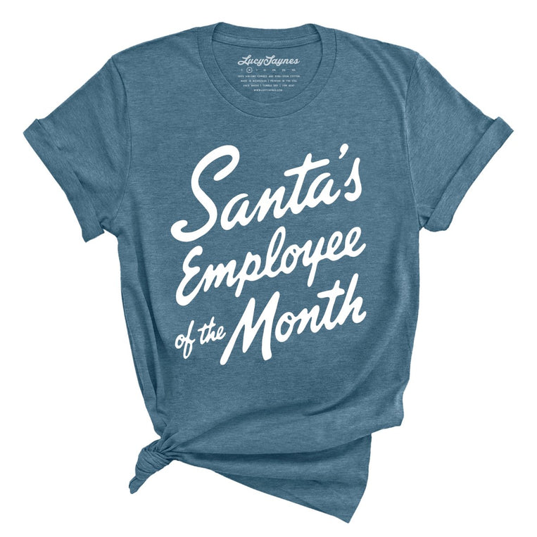 Santa's Employee Of The Month - Heather Deep Teal - Unisex T-Shirt