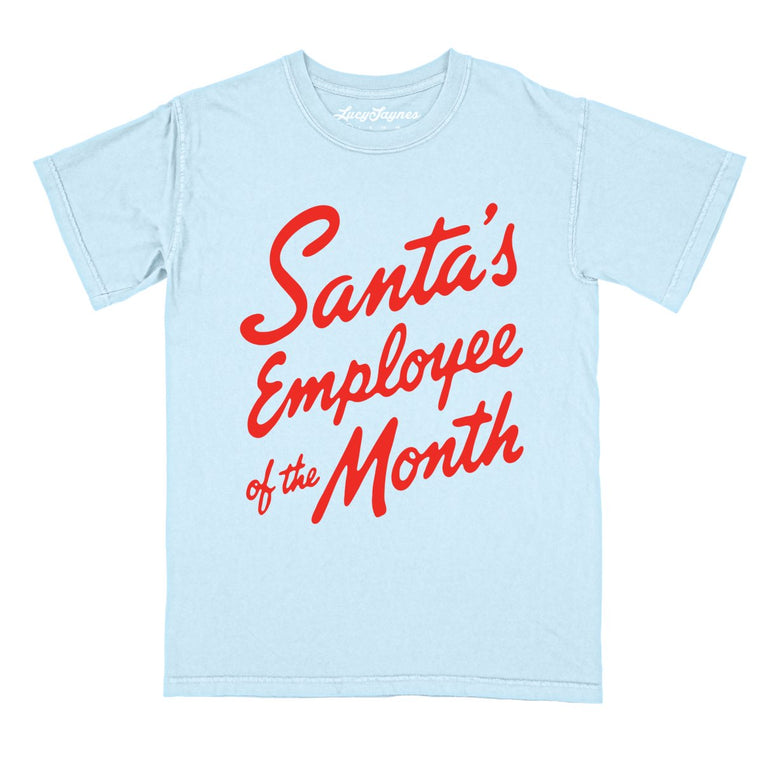 Santa's Employee Of The Month - Chambray - Comfort Colors Tee