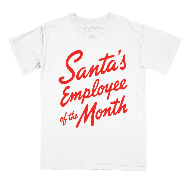 Santa's Employee Of The Month - White - Comfort Colors Tee