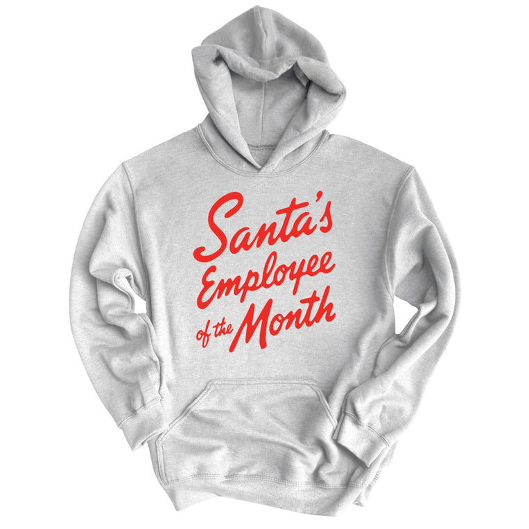 Santa's Employee Of The Month - Ash - Unisex Hoodie