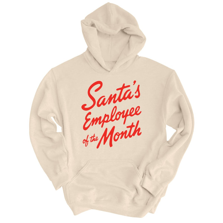 Santa's Employee Of The Month - Sand - Unisex Hoodie