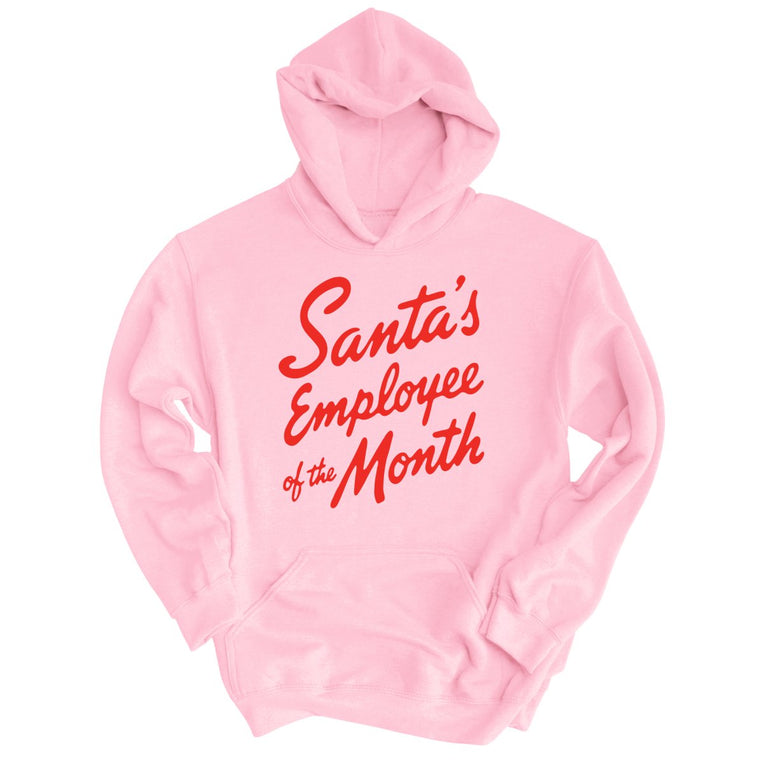 Santa's Employee Of The Month - Light Pink - Unisex Hoodie