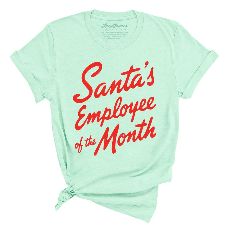 Santa's Employee Of The Month - Heather Mint - Unisex T-Shirt