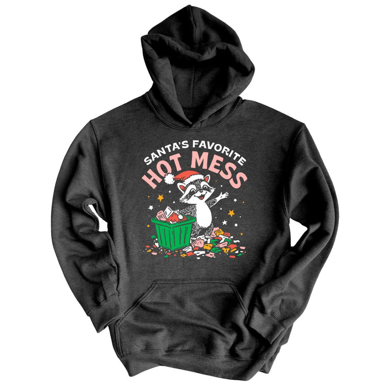 Santa's Favorite Hot Mess - Dark Heather - Front