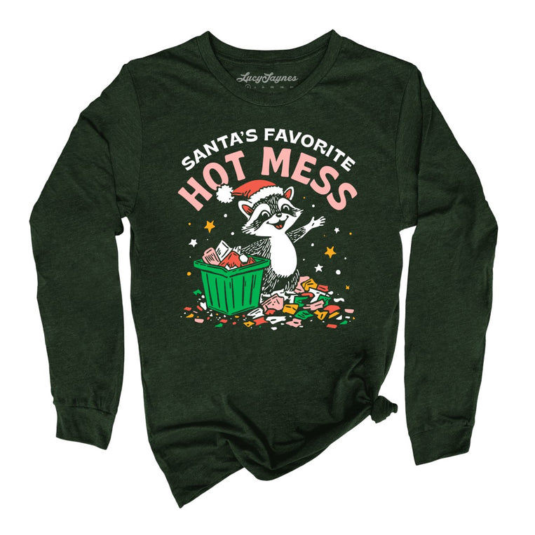 Santa's Favorite Hot Mess - Heather Forest - Front