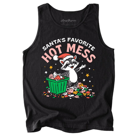 Santa's Favorite Hot Mess Comfort Colors Tank Top