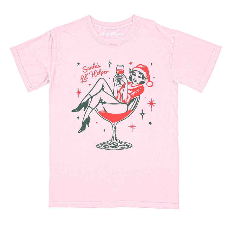 Santa's Lil' Helper - Blossom - Comfort Colors Tee