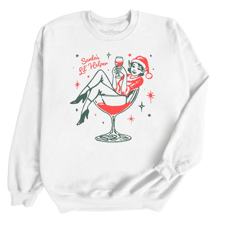 Santa's Lil' Helper - White - Unisex Sweatshirt