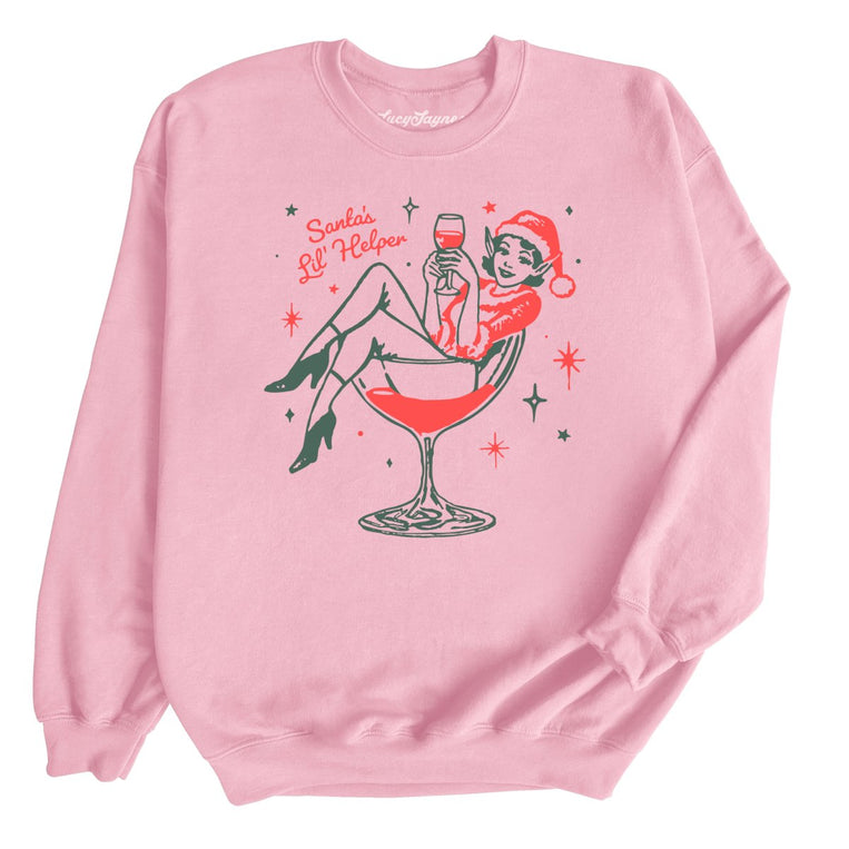 Santa's Lil' Helper - Light Pink - Unisex Sweatshirt