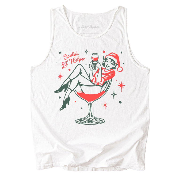 Santa's Lil' Helper - White - Tank Top