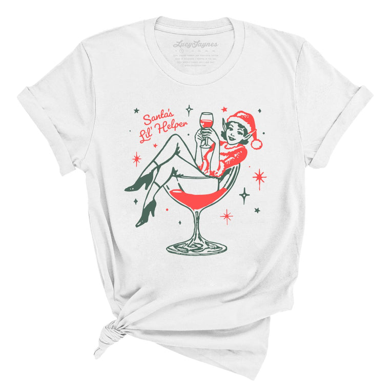 Santa's Lil' Helper - White - Unisex T-Shirt