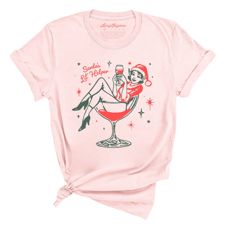 Santa's Lil' Helper - Soft Pink - Unisex T-Shirt