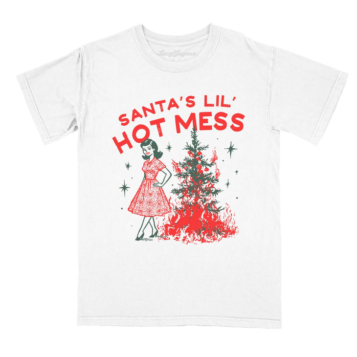 Santa's Lil' Hot Mess Comfort Colors Tee