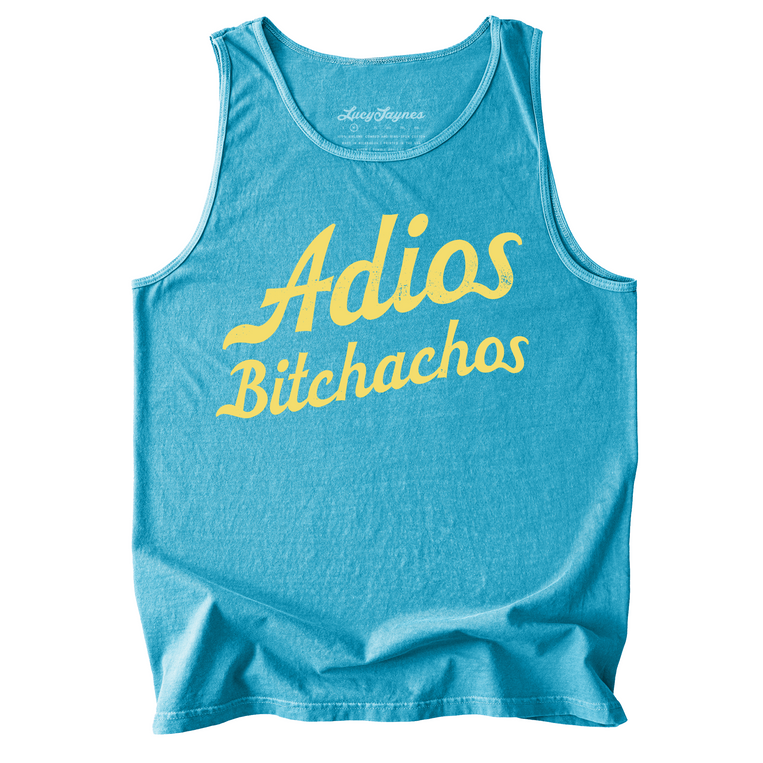 Adios Bitchachos Comfort Colors Graphic Tank Top - Sapphire