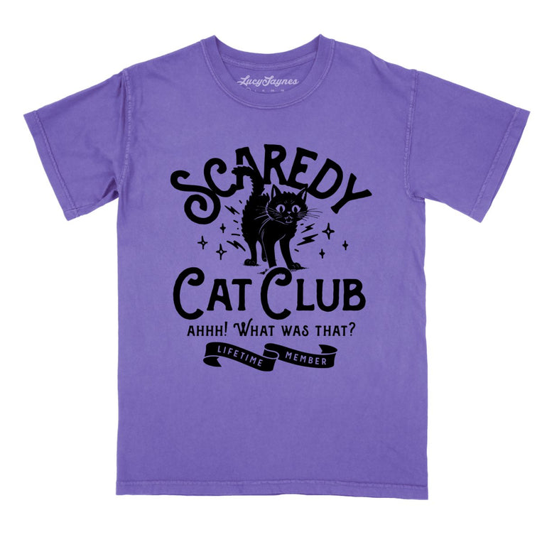 Scaredy Cat Club - Violet - Comfort Colors Tee
